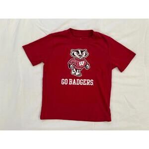 Team Athletics 3T red U of WI GO BADGERS tshirt